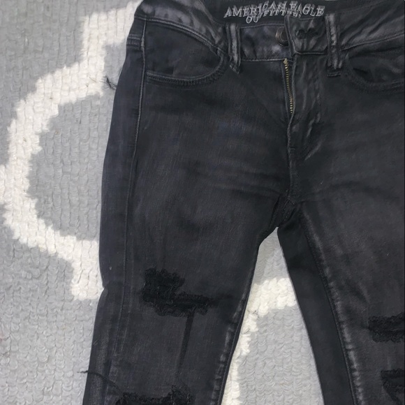Black distressed jeans - Picture 2 of 4